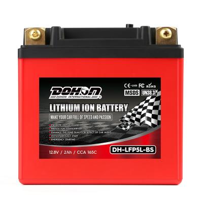 China Motorcycle Battery LFP5L-BS Motorcycle Batteries 12V CCA165 2Ah-4Ah A123 Cell Motorcycle Battery Lithium for sale