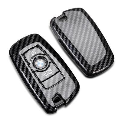 China Carbon Fiber Fashional Square Car Key Cover Factory Sales Key Protector With Smart Remote Key Cover Durable for sale