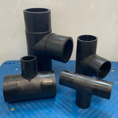 China Pipe Lines Connect Professional Wholesale Equal Tee sdr11 sdr17 pn10 Poly HDPE Fusion End Water Pipes HDPE Water Pipe for sale