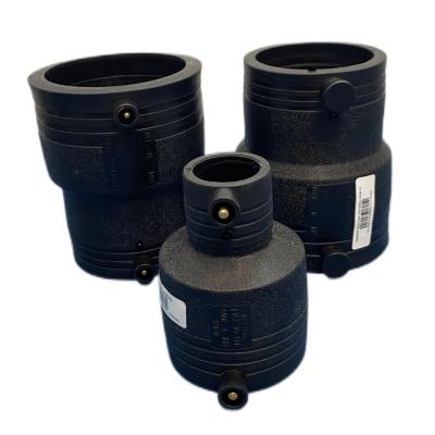 China Pipe Lines Connect Electrofusion Reducer Electric Fusion Fittings Black Color HDPE Joints Environmental Protection for sale