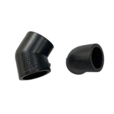 China Pipe Lines Connect 100% New Conduit Elbow HDPE Material Pipe Fittings Bend 45 Degree Elbow Pe Socket 45 Degree Elbow for sale