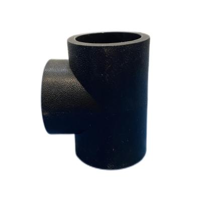 China Pipe lines connect HDPE pipe fittings HDPE tee price 20-110mm diameter HDPE socket fusion fitting tee equals for sale