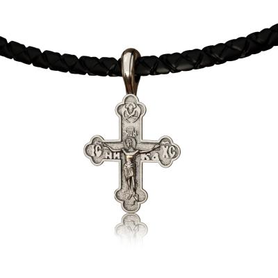 China Vintage Gothic Tin Christian Gothic Budded Custom Cross Chunky West Syrian Cross Necklace pendant for women for sale