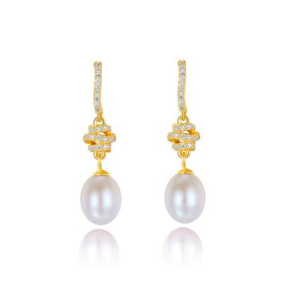 China CLASSIC Luxury Silver Gold Glazed Antique Pearl Honeycomb Earring Healing Custom Earring For Girls for sale