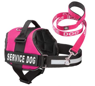 China Adjustable Reflective Handle Service Dog Harness With Comfort Dog Vest Harness For Outdoor Walking for sale