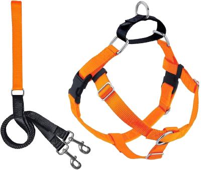 China Custom Design 2 Dog Freedom No Pull Stable Soft Comfortable Control For Easy Walking Dog Harness for sale