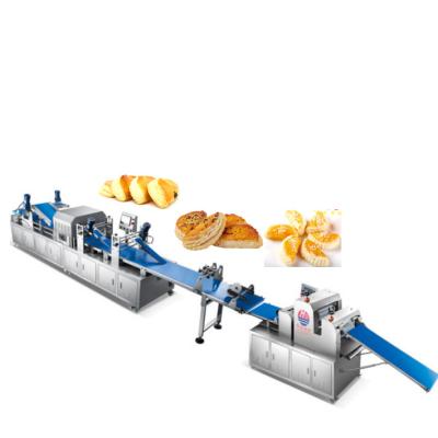 China Automatic Snack Factory Huide High Efficiency Bread Maker Pastry Making Machine Puff Pastry Production Line for sale