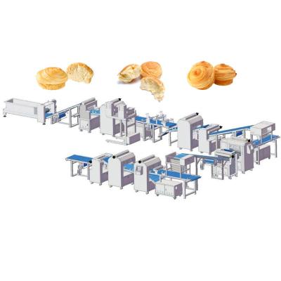 China High Yield High Yield Dough Sheeter for Puff Pastry Use Smart Danish Bread Making Machine Danish Pastry Production Line for sale