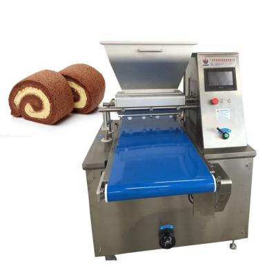 China Full Automatic Hotels Log Cake Production Line Depositing Cake Maker Machine Bakery Equipment For Factory for sale