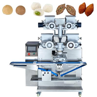 China Multifunctional Snack Factory Two Hoppers Encrusting Mochi Machine Kubba Equipment Ice Cream Molding Production Line for sale