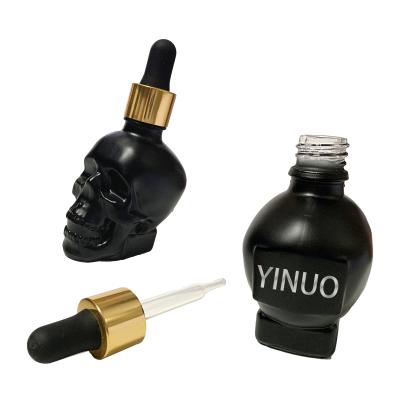 Китай Personal Care Hot Selling New Design Skull Shape Glass Bottles For Perfume Dropper Bottle продается