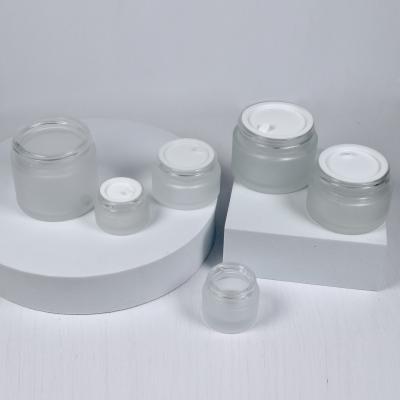 Китай Cosmetic Glass Jar for Skin Care Cosmetics Cream Jar 30ml 50ml 60ml 100ml Pretty Cream Jar продается