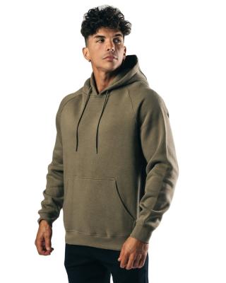 China Anti-Wrinkle White 50% Cotton 50% Polyester Hoodie Men's Performance Hoodie Olive Green Slim Fit Fit Hoodies for sale