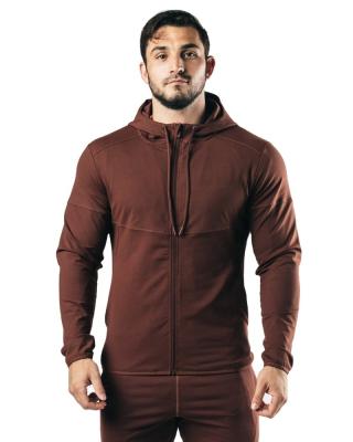 China premium 4 way stretch nylon spandex Anti-wrinkle quality hooded zipper up jacket high performance custom sports tracksuits for men for sale