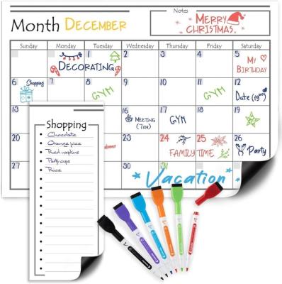 China Magnetic Shape Dry Erase Calendar For Refrigerator Fridge Monthly Planner for sale