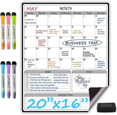 China Form Customized Monthly Calendar Fridge Magnet Sticker for sale