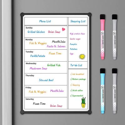 China Form Magnetic Dry Erase Whiteboard Weekly Planner Fridge for sale