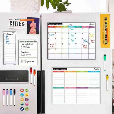 China Shape Magnetic Dry Erase Weekly Planner Custom Logo Design Packaging Accept for sale