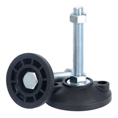 China Round Nylon GD80 Carbon Steel Galvanized Fixed Foot / Furniture Cup Or Machine Supporting Adjustable Leveling Feet for sale