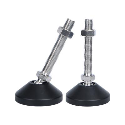 China AD80 Carbon Steel Round Nylon Galvanized Universal Adjustable Plastic Cup Machine Foot Nylon Joint Clogs Leveling Feet for sale