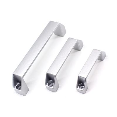 China Aluminum alloy/customizable industrial U-shape aluminum alloy metal pull door handle nylon fast shipping for sale