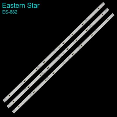 China ES-682 LED TV Backlight LED Strip 43D2700 3*7 43HR332M07A0 V2 Use For TCL 43A9000 3PCS/set 755MM for sale