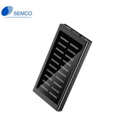 China Support Dual USB-A Semco 20000mAh 5V2.1A Port Solar Panel Charger Waterproof Portable Solar Charging Power Bank For IPhone Samsung for sale