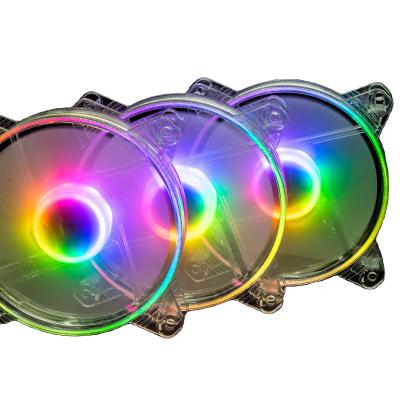 China RGB Support Computer Argb Fan 120mm 12cm Colorful RGB Led Remote Control RF RGB Fan for sale