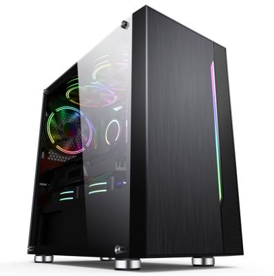 China With Fan Most Popular High Quality MIC CPU Case M-ATX Computer Gaming Desktop PC Gaming Case and Towers Fan Cabinet for sale