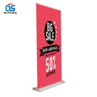 China Deluxe Retractable Teardrop Double / Standard Electric Motor Crusher Roll Up Rolled Banner Display Banner Stand 85x200 banner suporte for sale