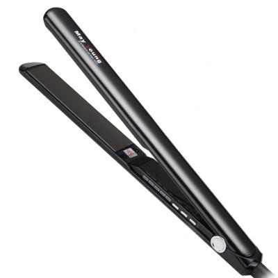 China M525A Household Factory Sale Jet Black Super Thin 12cm Small Titanium Hair Flat Iron for sale