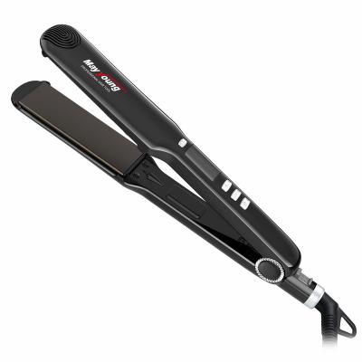 China Household Large LCD Screen Display Magic Nano Titanium Hair Straightening Flat Iron for sale