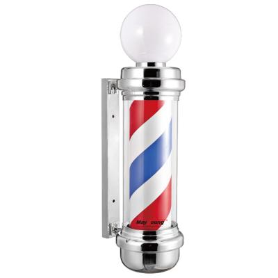 China Wholesale M337D-Black High Quality Barber Shop Barber Lamp Poles Rotating Barber Pole for sale