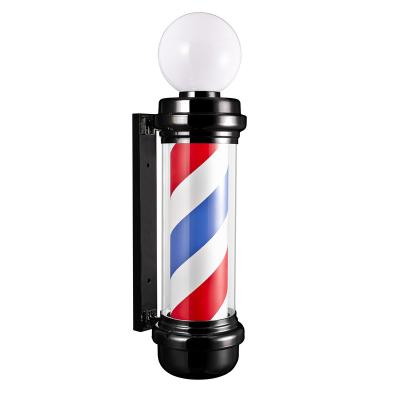 China M337D-Balck Barber Shop LED Barber Shop Sign Waterproof Rotating Open Barber Pole Sign for sale