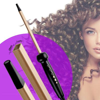 China Tourmaline Private Label Tourmaline Stick Magic Wand 9mm Micro Wand Styler Hair Curler Irons for sale