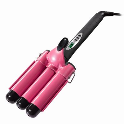 China Safety M601C 3 barrel factory sell big wave hair waver hair curler for sale