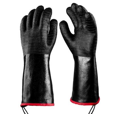 China Comfortable Oil Water Resistant Neoprene Liner GRILLING BBQ Heat Resistant Gloves For Cooking Grilling for sale