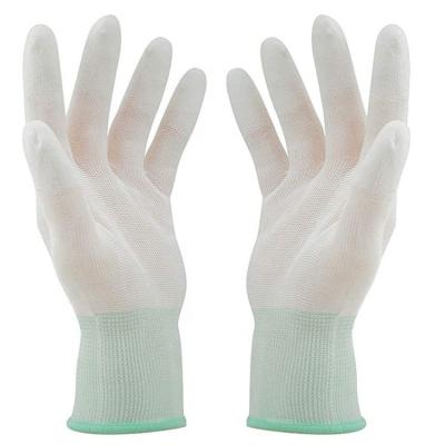 China Anti-skid Protection Nylon Safe Universal Anti-Slip Finger PU Coated Electronic Finger ESD Working Anti Static Gloves for sale