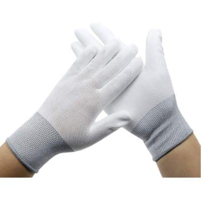 China Construction PU Coated Wear Resistant Palm Non Slip Anti Static ESD Housework Gloves for sale