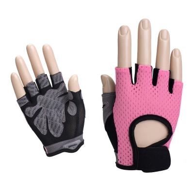 China Unisex Breathable Padded Palm With Non-slip Training Weightlifting Protective Microfiber Cloth Silicone Gym Recycling Gloves for sale