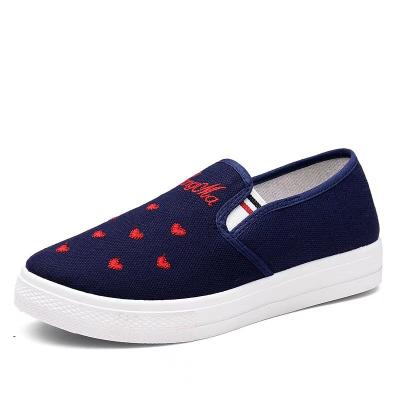 China Fashion HUATONG trend canvas shoes women's shoes ladies low-cut wear-resistant non-slip canvas shoes for sale