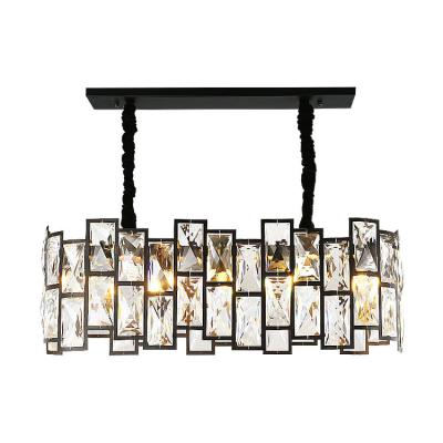 China New Modern Dining Lights 6 Light Chandelier Luxury Crystal Chanderlier Lights Poly for sale