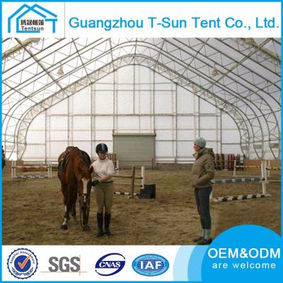 China Industrial Aluminum Alloy Steel Frame Large Size Aluminum Alloy Storage Tent Hardened Structure Fabric Hardened Extruded Fabric Building for sale