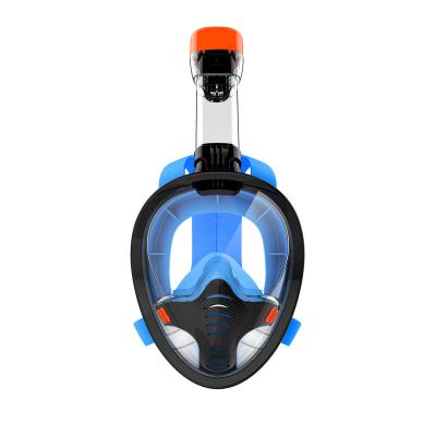 China 2022 ABS+silicone+nylon+spandex professional full face diving natural breathing snorkeling mask with mask snorkel equipment for sale