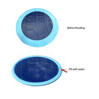 China Eco-Friendly Toys Infant Gift PVC Protective Activity Play Gym Mat Inflatable Water Splash Mat Indoor Soft Sprinkler for Baby Toddler Newborn Fun Game for sale