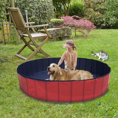 China Sustainable Collapsible Eco Friendly Plastic PVC Pets Outdoor Inflatable Dog Bath Pools Swimming Pools for sale