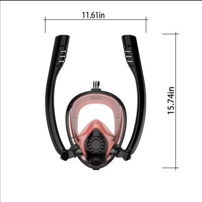 China Nano PC+silicone+nylon+spandex Double Scuba Gear Nano PC+silicone+nylon+spandex Anti-fog Adult Scuba Diving Mask for sale