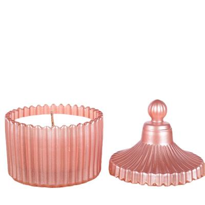 China Weddings Retro styleSPAEssential Oil Smokeless Aroma Colored Small Size Crystal Relief Glass Candle for sale