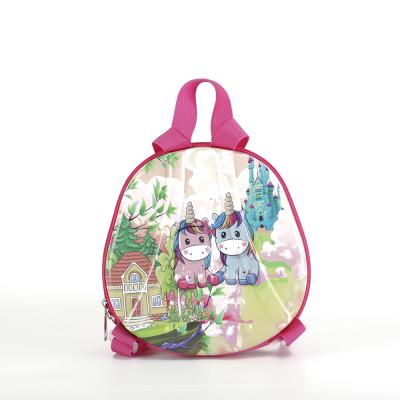 China Cartoon Manufacturers Selling Cute Pink Girl Cartoon Pattern Outdoor Leisure Backpack Small EVA Backpack for sale