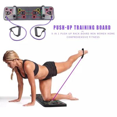 China Protective Protective Lift Up Rack Board Bodybuilding 9 In 1 Fitness Exercise Machines Men Women Push Up Stretches Bodybuilding Training Gym Exercise for sale